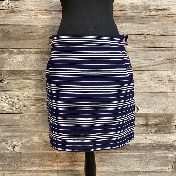 ✨💙Blue and White Loft Skirt💙✨ - Picture 2 of 7